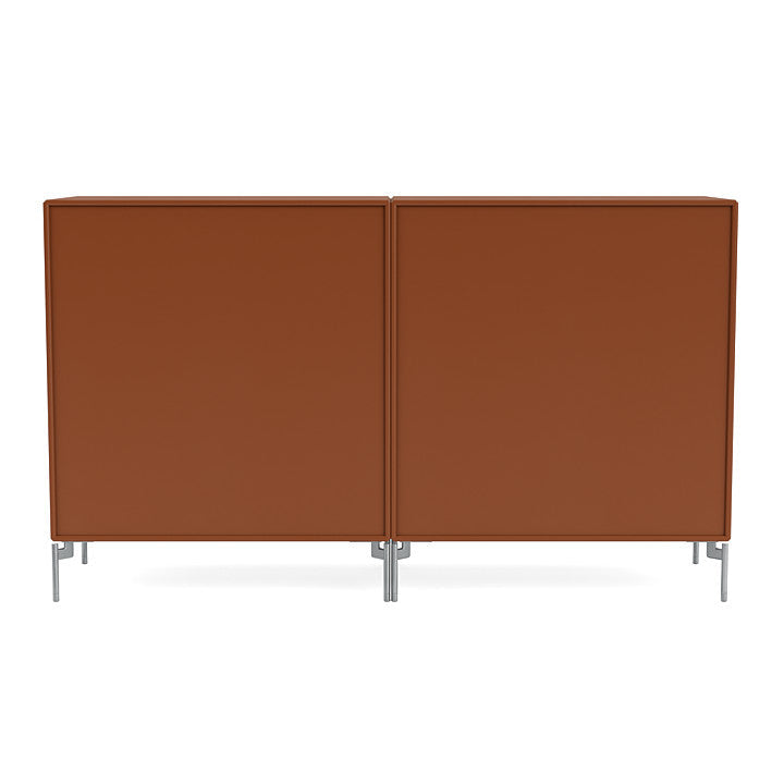 [product_category]-Montana Couple Sideboard With Legs, Hazelnut/Matt Chrome-Montana Furniture-5714322613996-00COUPLE-146-01-MON-4