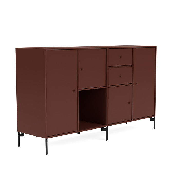 [product_category]-Montana Couple Sideboard With Legs, Masala/Black-Montana Furniture-5714322614573-00COUPLE-155-03-MON-3