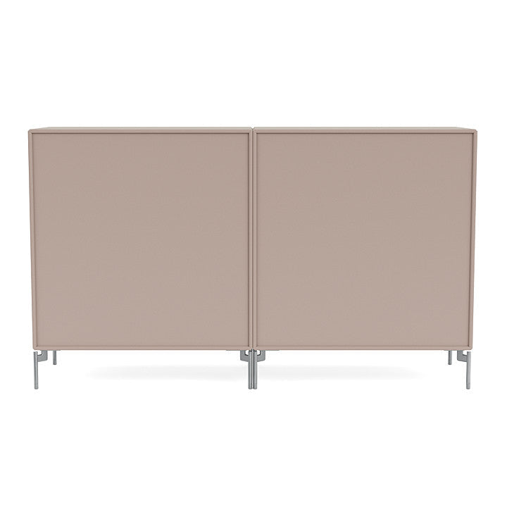 [product_category]-Montana Couple Sideboard With Legs, Mushroom Brown/Matt Chrome-Montana Furniture-5714322203890-00COUPLE-137-01-MON-4