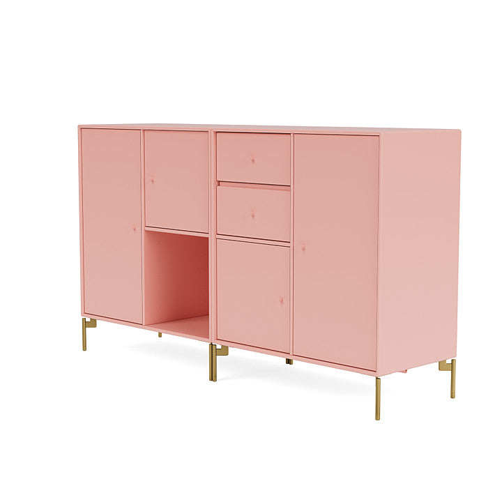 Montana Paar Sideboard mit Beinen, Rubin/Messing