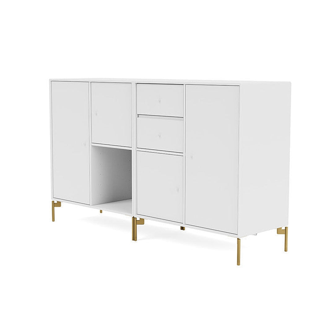 [product_category]-Montana Couple Sideboard With Legs, Snow White/Brass-Montana Furniture-5714322615648-00COUPLE-38-09-MON-1