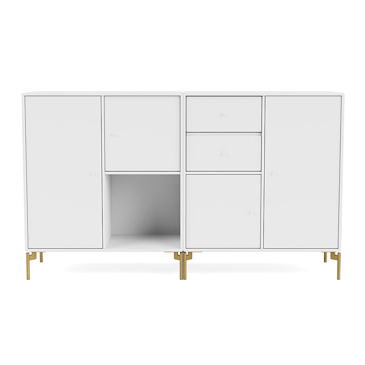 [product_category]-Montana Couple Sideboard With Legs, Snow White/Brass-Montana Furniture-5714322615648-00COUPLE-38-09-MON-2