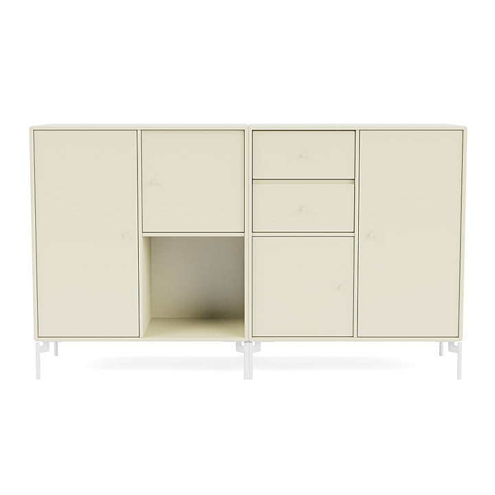 [product_category]-Montana Couple Sideboard With Legs, Vanilla/Snow White-Montana Furniture-5714322203982-00COUPLE-150-02-MON-2