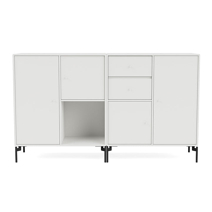 [product_category]-Montana Couple Sideboard With Legs, White/Black-Montana Furniture-5714322612982-00COUPLE-01-03-MON-2