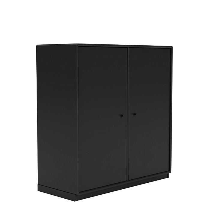 Cabinet de couverture du Montana avec socle de 3 cm, noir