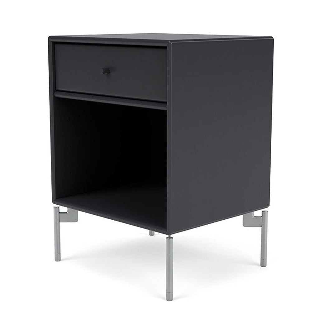 [product_category]-Montana Dream Nightstand With Legs, Anthracite/Matt Chrome-Montana Furniture-5714322010849-000DREAM-04-01-MON-1