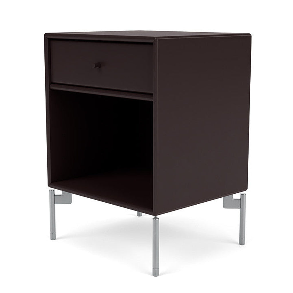 [product_category]-Montana Dream Nightstand With Legs, Balsamic/Matt Chrome-Montana Furniture-5714322381598-000DREAM-160-01-MON-1