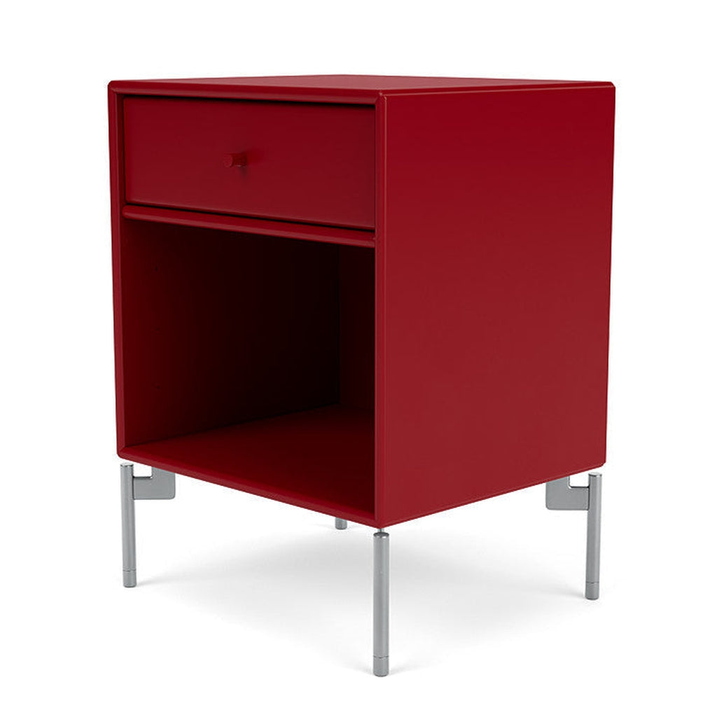 [product_category]-Montana Dream Nightstand With Legs, Beetroot/Matt Chrome-Montana Furniture-5714322381956-000DREAM-165-01-MON-1