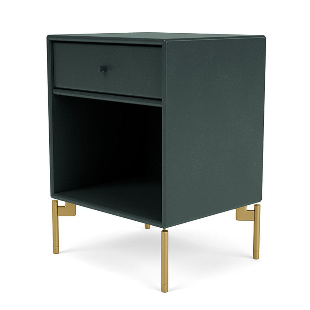 [product_category]-Montana Dream Nightstand With Legs, Black Jade/Brass-Montana Furniture-5714322381864-000DREAM-163-09-MON-1