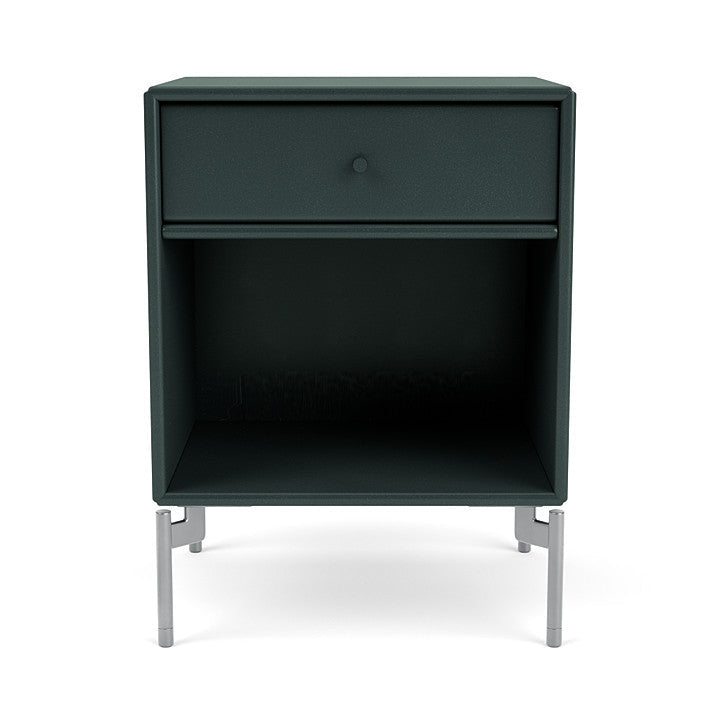 [product_category]-Montana Dream Nightstand With Legs, Black Jade/Matt Chrome-Montana Furniture-5714322381796-000DREAM-163-01-MON-2