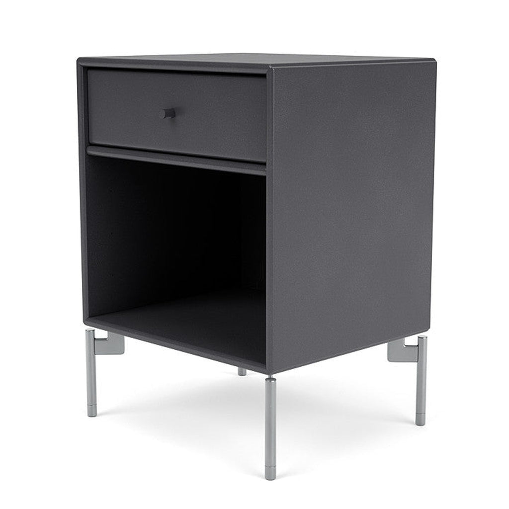 [product_category]-Montana Dream Nightstand With Legs, Carbon Black/Matt Chrome-Montana Furniture-5714322382106-000DREAM-36-01-MON-1