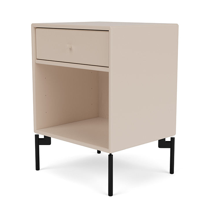 [product_category]-Montana Dream Nightstand With Legs, Clay/Black-Montana Furniture-5715288345778-000DREAM-168-03-MON-1