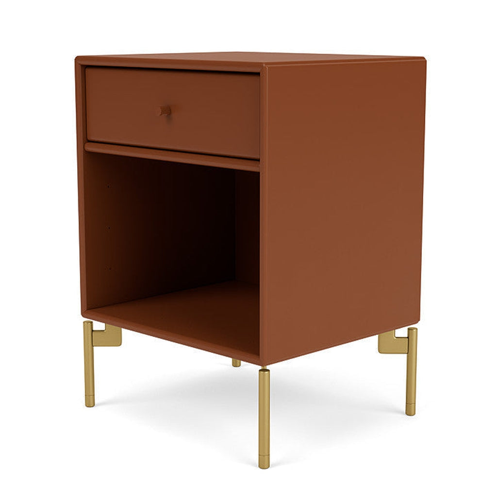 [product_category]-Montana Dream Nightstand With Legs, Hazelnut/Brass-Montana Furniture-5714322380782-000DREAM-146-09-MON-1