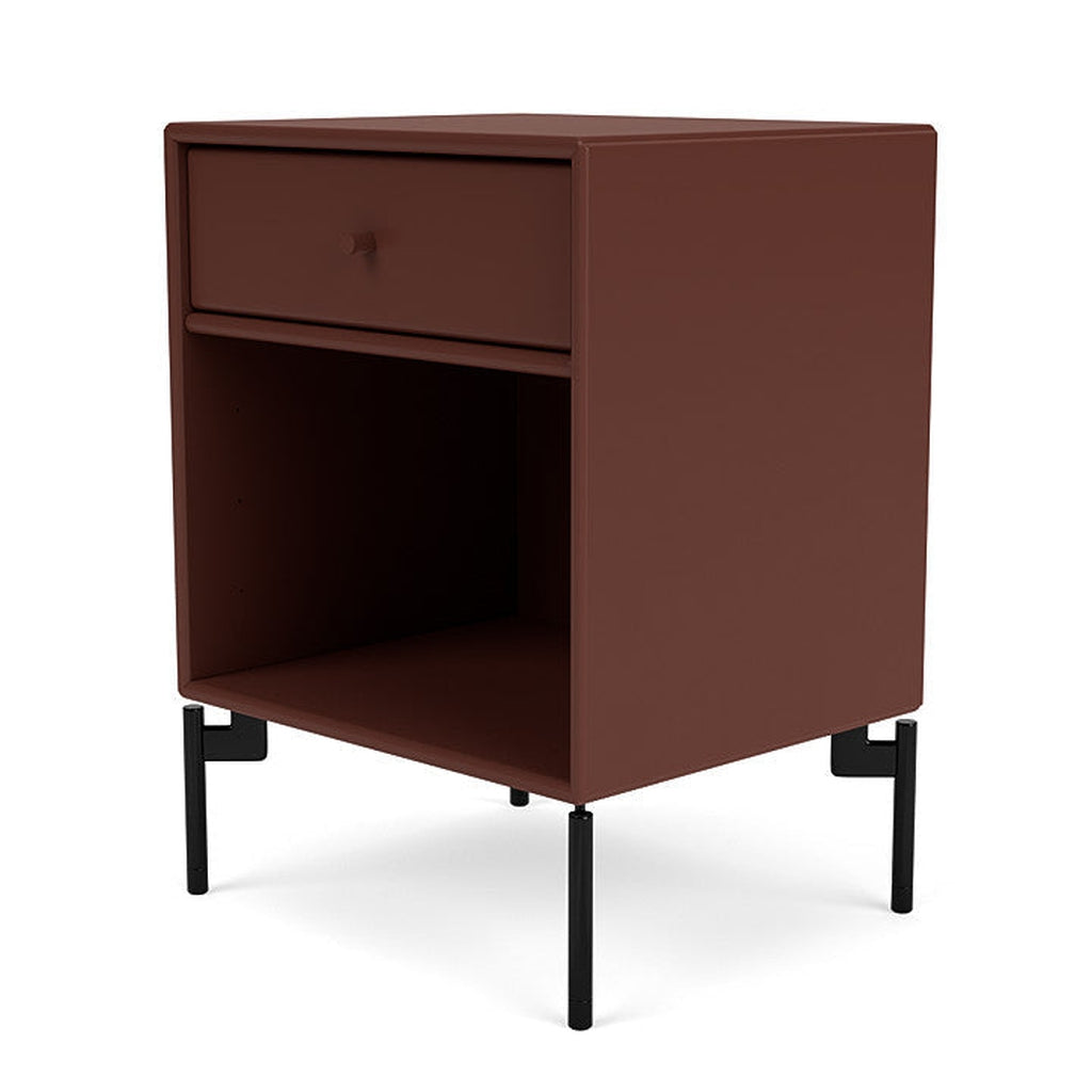 [product_category]-Montana Dream Nightstand With Legs, Masala/Black-Montana Furniture-5714322381277-000DREAM-155-03-MON-1