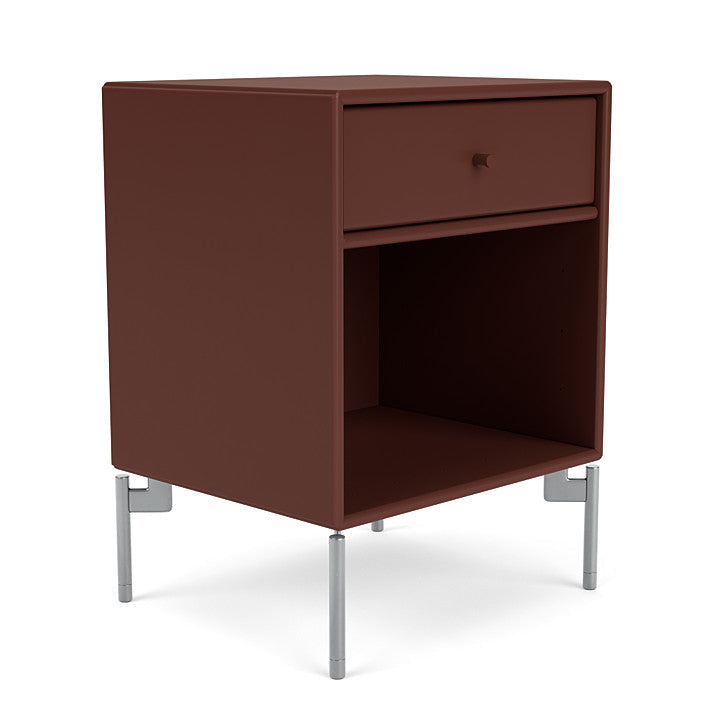 [product_category]-Montana Dream Nightstand With Legs, Masala/Matt Chrome-Montana Furniture-5714322381253-000DREAM-155-01-MON-3