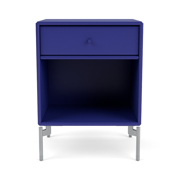 [product_category]-Montana Dream Nightstand With Legs, Monarch Blue/Matt Chrome-Montana Furniture-5714322010887-000DREAM-135-01-MON-2