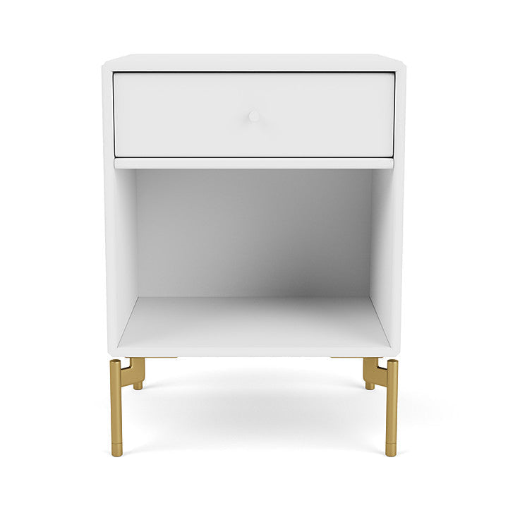 [product_category]-Montana Dream Nightstand With Legs, Snow White/Brass-Montana Furniture-5714322382236-000DREAM-38-09-MON-2