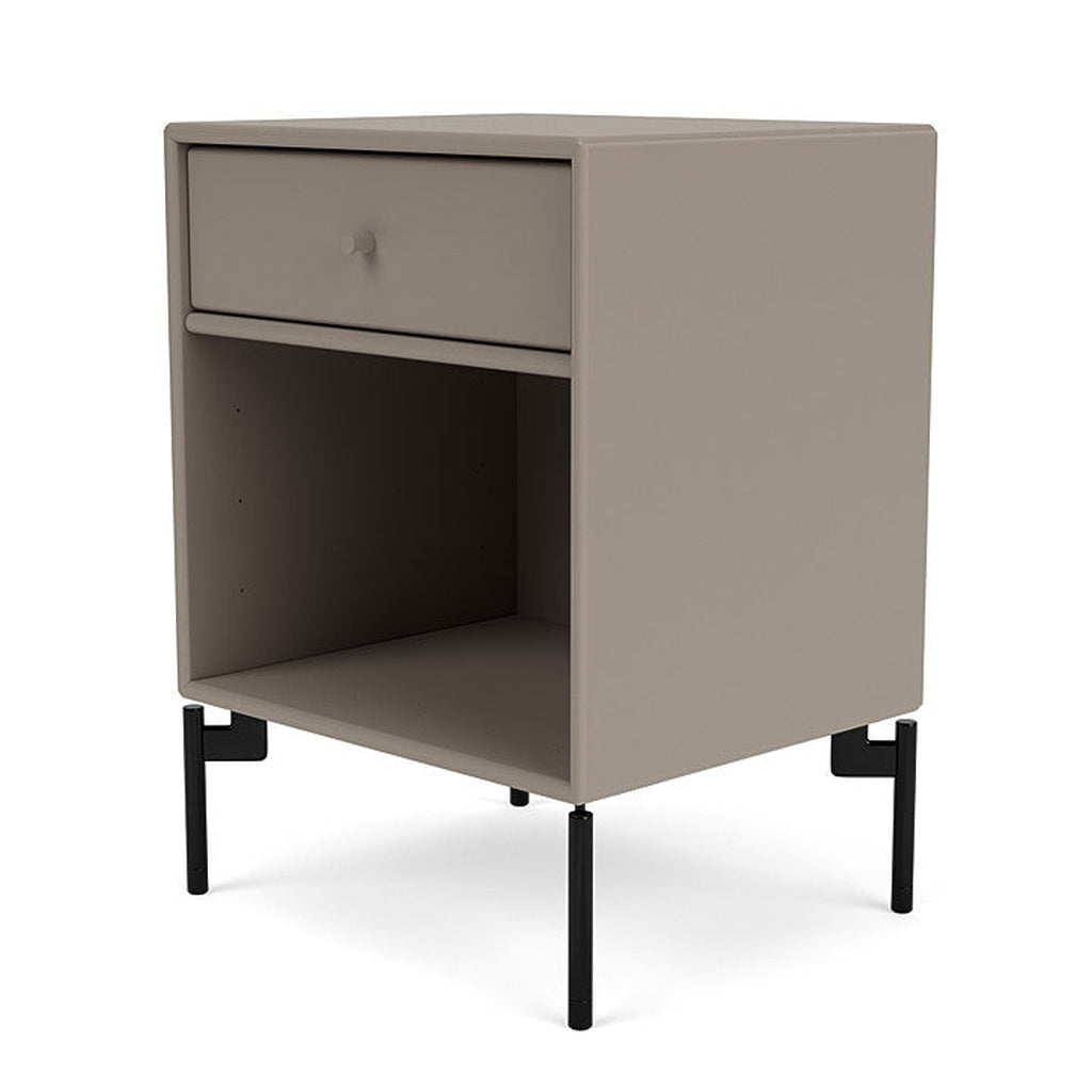 [product_category]-Montana Dream Nightstand With Legs, Truffle/Black-Montana Furniture-5714322380355-000DREAM-141-03-MON-1