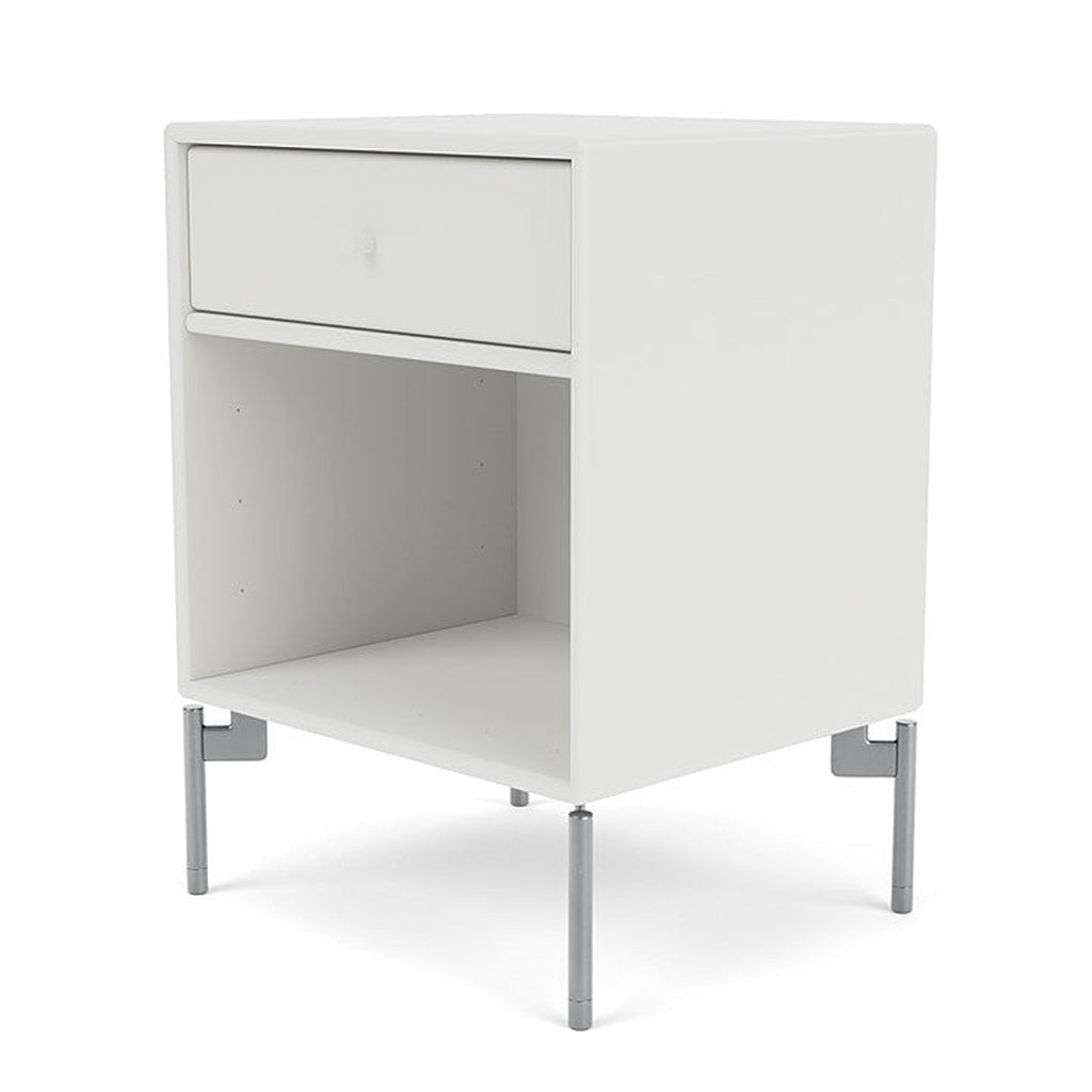 [product_category]-Montana Dream Nightstand With Legs, White/Matt Chrome-Montana Furniture-5714322317924-000DREAM-01-01-MON-1