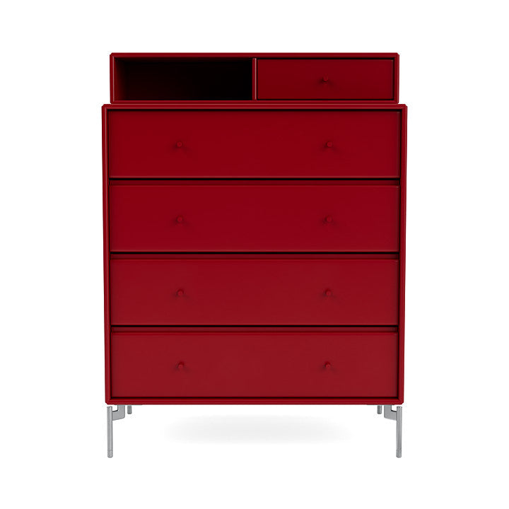 [product_category]-Montana Keep Chest Of Drawers With Legs, Beetroot/Matt Chrome-Montana Furniture-5714322262996-0000KEEP-165-01-MON-2