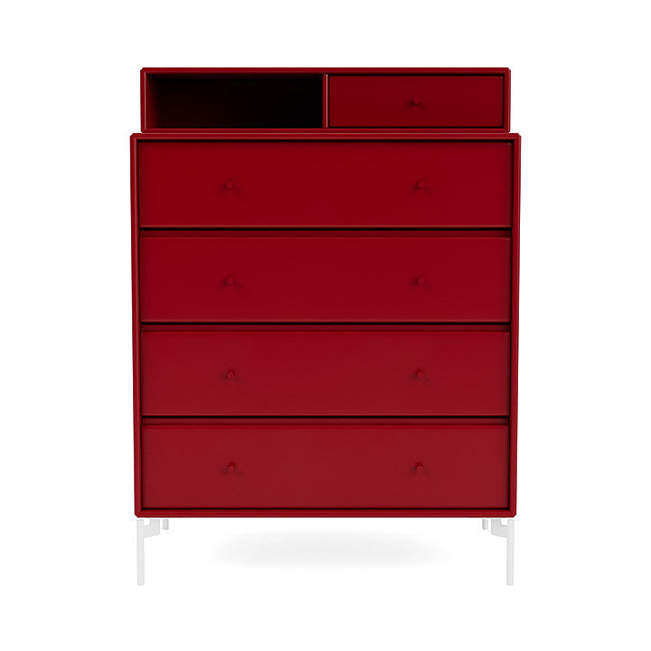 [product_category]-Montana Keep Chest Of Drawers With Legs, Beetroot/Snow White-Montana Furniture-5714322263009-0000KEEP-165-02-MON-2