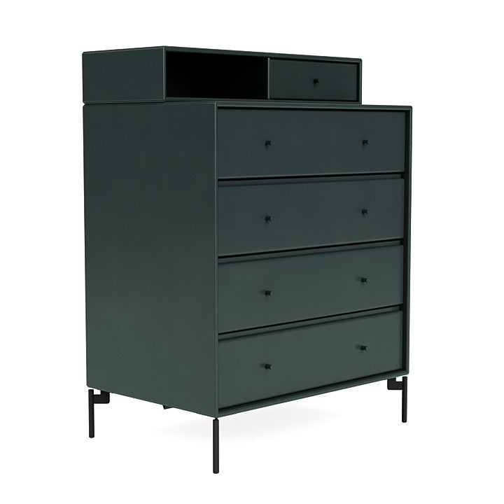 [product_category]-Montana Keep Chest Of Drawers With Legs, Black Jade/Black-Montana Furniture-5714322262859-0000KEEP-163-03-MON-3