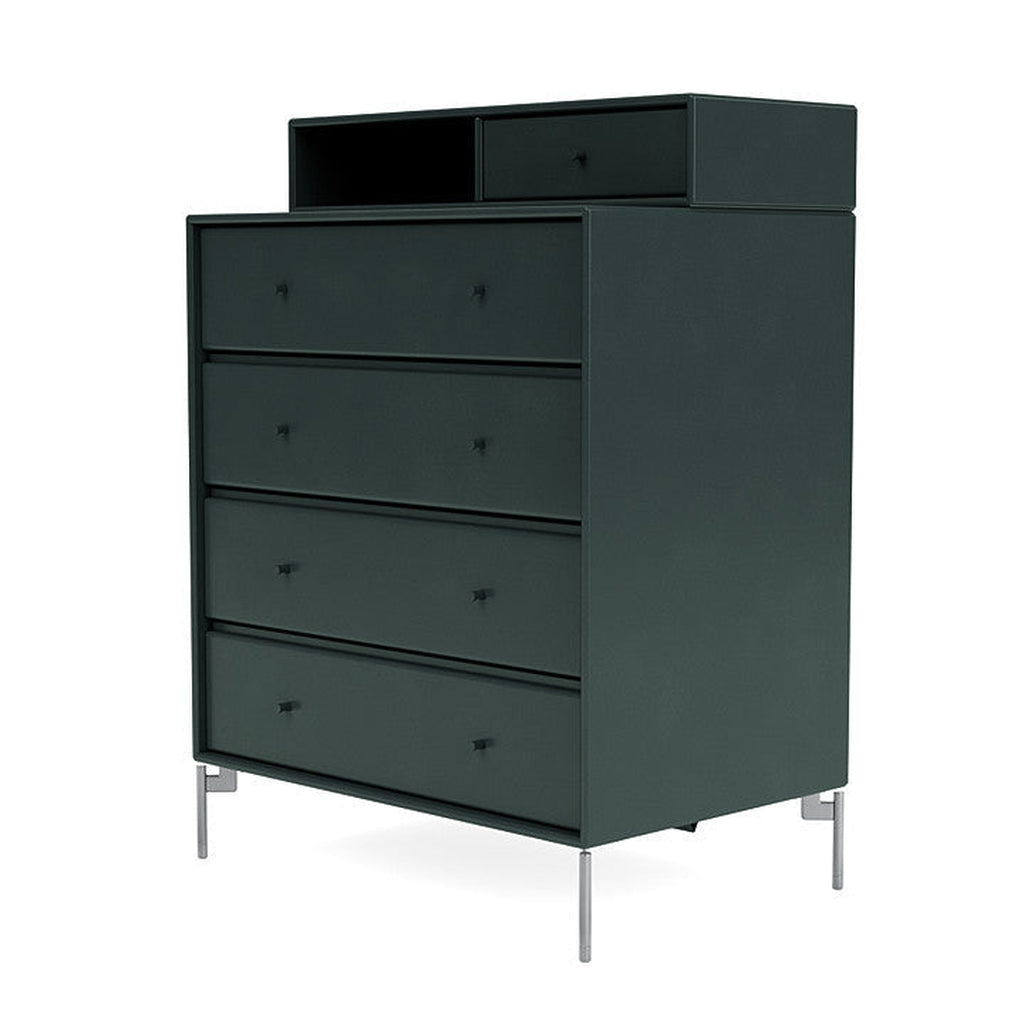 [product_category]-Montana Keep Chest Of Drawers With Legs, Black Jade/Matt Chrome-Montana Furniture-5714322262835-0000KEEP-163-01-MON-1