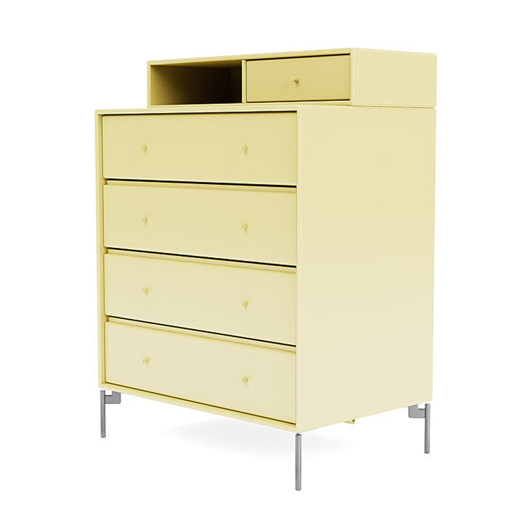 [product_category]-Montana Keep Chest Of Drawers With Legs, Camomile/Matt Chrome-Montana Furniture-5714322262514-0000KEEP-159-01-MON-1