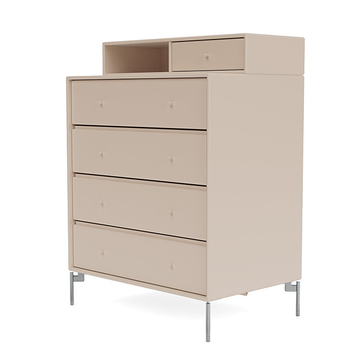 [product_category]-Montana Keep Chest Of Drawers With Legs, Clay/Matt Chrome-Montana Furniture-5715288322892-0000KEEP-168-01-MON-1