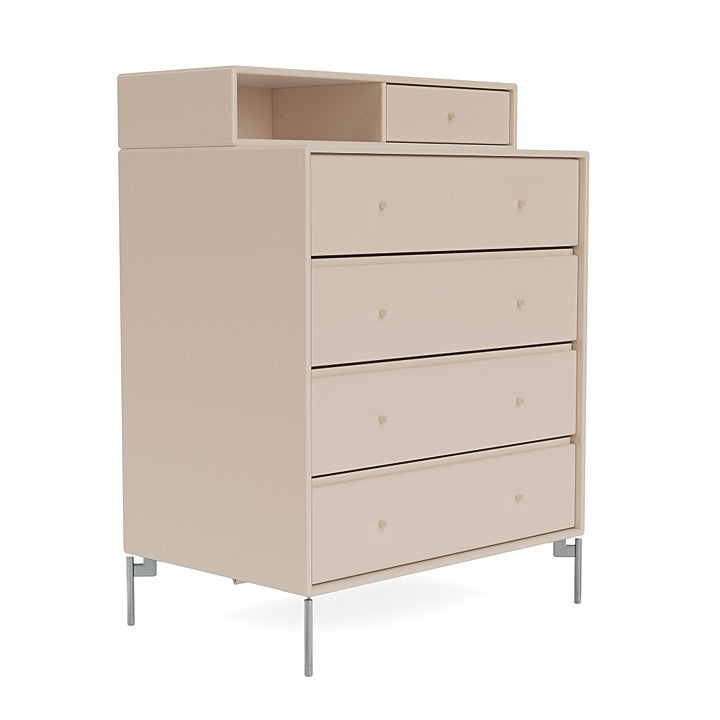 [product_category]-Montana Keep Chest Of Drawers With Legs, Clay/Matt Chrome-Montana Furniture-5715288322892-0000KEEP-168-01-MON-3