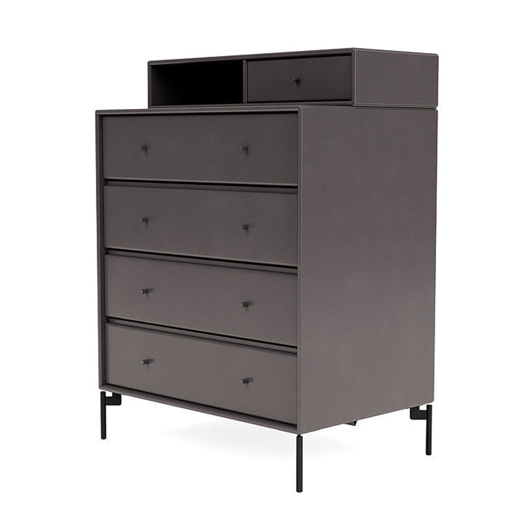 [product_category]-Montana Keep Chest Of Drawers With Legs, Coffee/Black-Montana Furniture-5714322263092-0000KEEP-35-03-MON-1