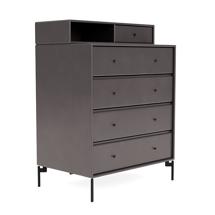 [product_category]-Montana Keep Chest Of Drawers With Legs, Coffee/Black-Montana Furniture-5714322263092-0000KEEP-35-03-MON-3