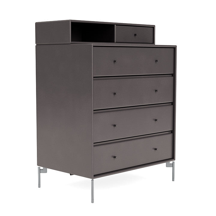 [product_category]-Montana Keep Chest Of Drawers With Legs, Coffee/Matt Chrome-Montana Furniture-5714322263078-0000KEEP-35-01-MON-3