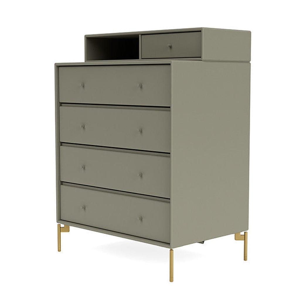 [product_category]-Montana Keep Chest Of Drawers With Legs, Fennel/Brass-Montana Furniture-5714322261463-0000KEEP-144-09-MON-1