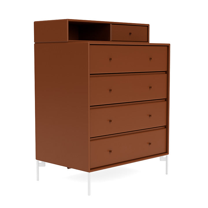 [product_category]-Montana Keep Chest Of Drawers With Legs, Hazelnut/Snow White-Montana Furniture-5714322261562-0000KEEP-146-02-MON-3