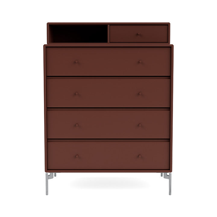 [product_category]-Montana Keep Chest Of Drawers With Legs, Masala/Matt Chrome-Montana Furniture-5714322262194-0000KEEP-155-01-MON-2