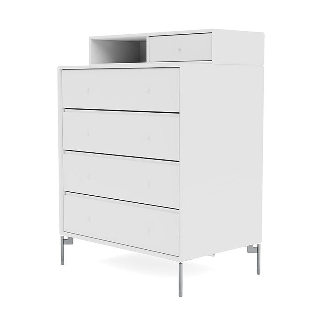 [product_category]-Montana Keep Chest Of Drawers With Legs, New White/Matt Chrome-Montana Furniture-5714322260596-0000KEEP-101-01-MON-1