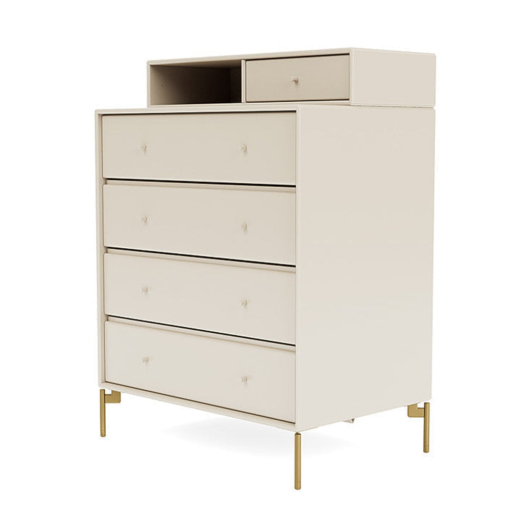 [product_category]-Montana Keep Chest Of Drawers With Legs, Oat/Brass-Montana Furniture-5714322262507-0000KEEP-158-09-MON-1