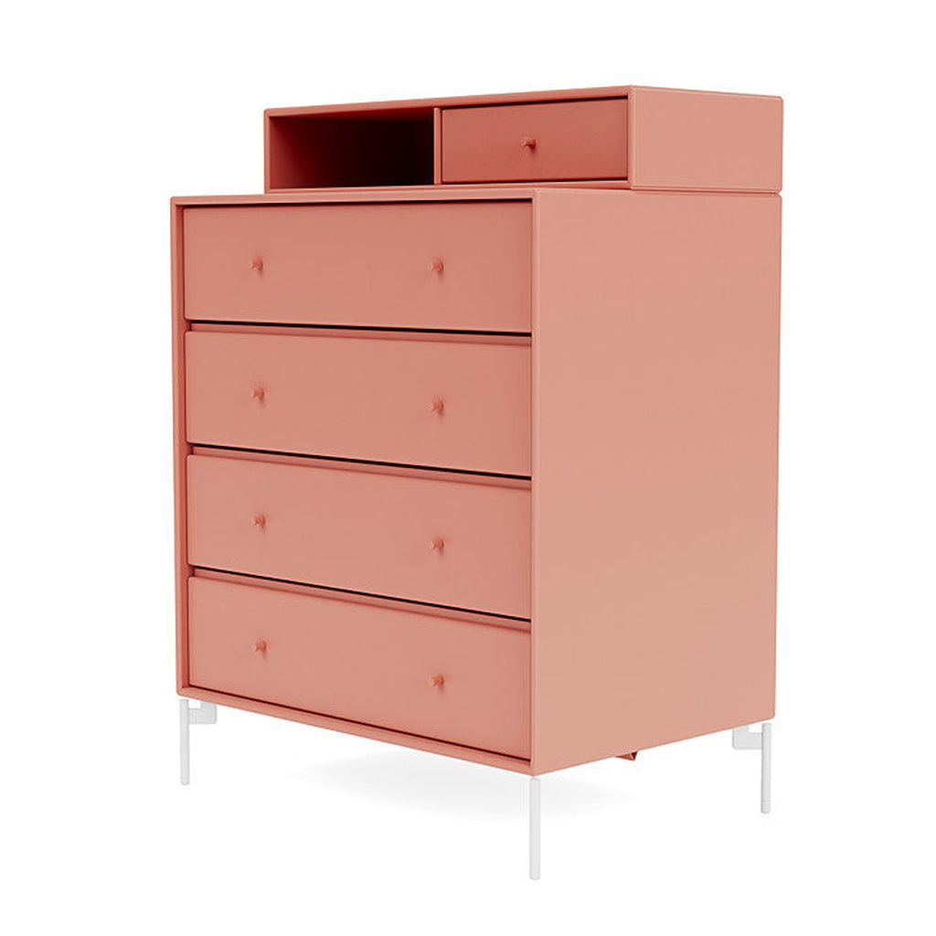 [product_category]-Montana Keep Chest Of Drawers With Legs, Rhubarb/Snow White-Montana Furniture-5714322261968-0000KEEP-151-02-MON-1