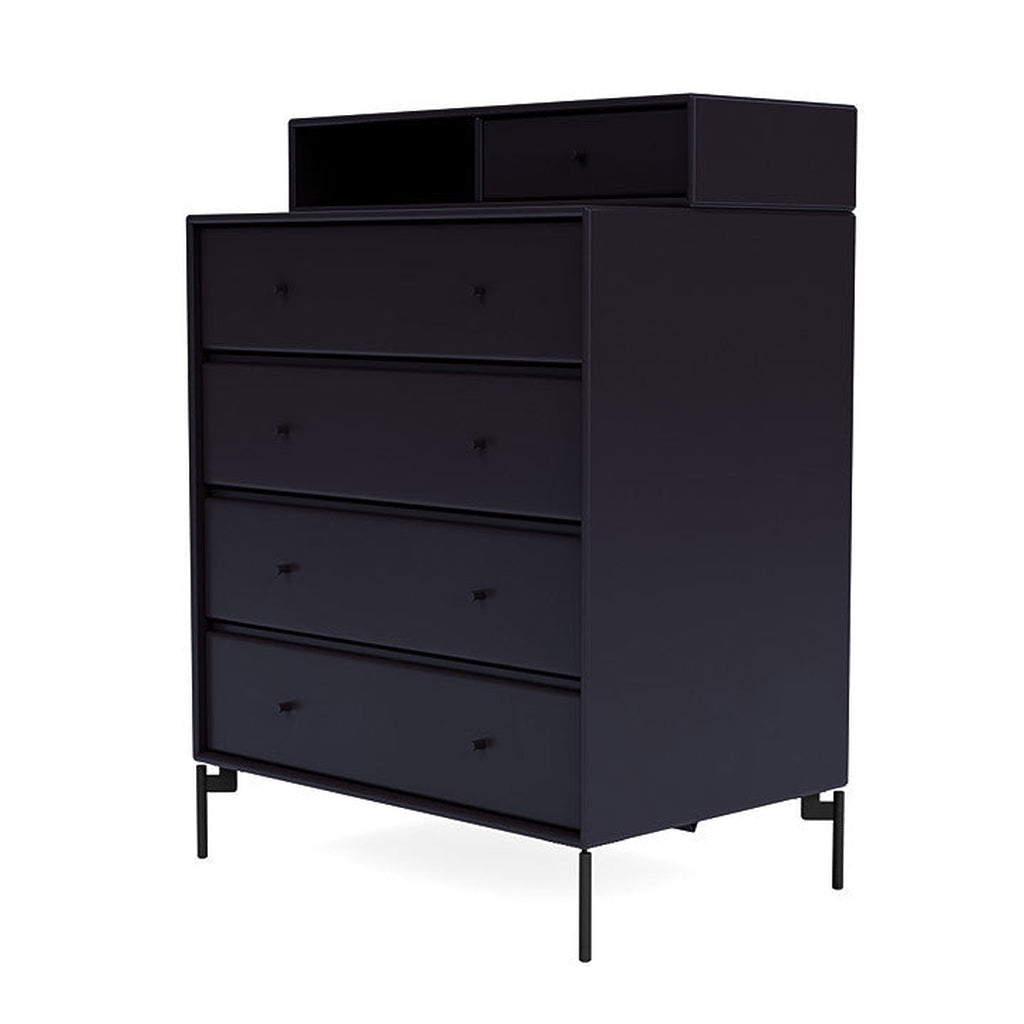 [product_category]-Montana Keep Chest Of Drawers With Legs, Shadow/Black-Montana Furniture-5714322261654-0000KEEP-147-03-MON-1