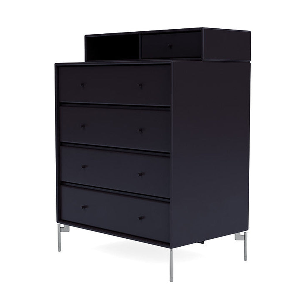 [product_category]-Montana Keep Chest Of Drawers With Legs, Shadow/Matt Chrome-Montana Furniture-5714322261630-0000KEEP-147-01-MON-1