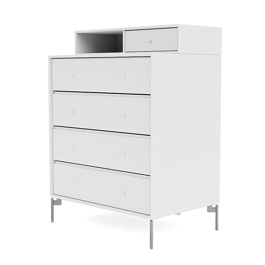 [product_category]-Montana Keep Chest Of Drawers With Legs, Snow White/Matt Chrome-Montana Furniture-5714322263238-0000KEEP-38-01-MON-1