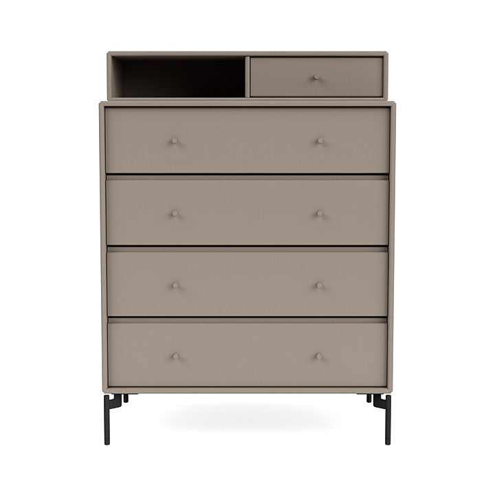 [product_category]-Montana Keep Chest Of Drawers With Legs, Truffle/Black-Montana Furniture-5714322261173-0000KEEP-141-03-MON-2