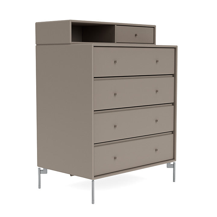 Montana Keep Bre of Drawers With Ben, Truffle/Matt Chrome