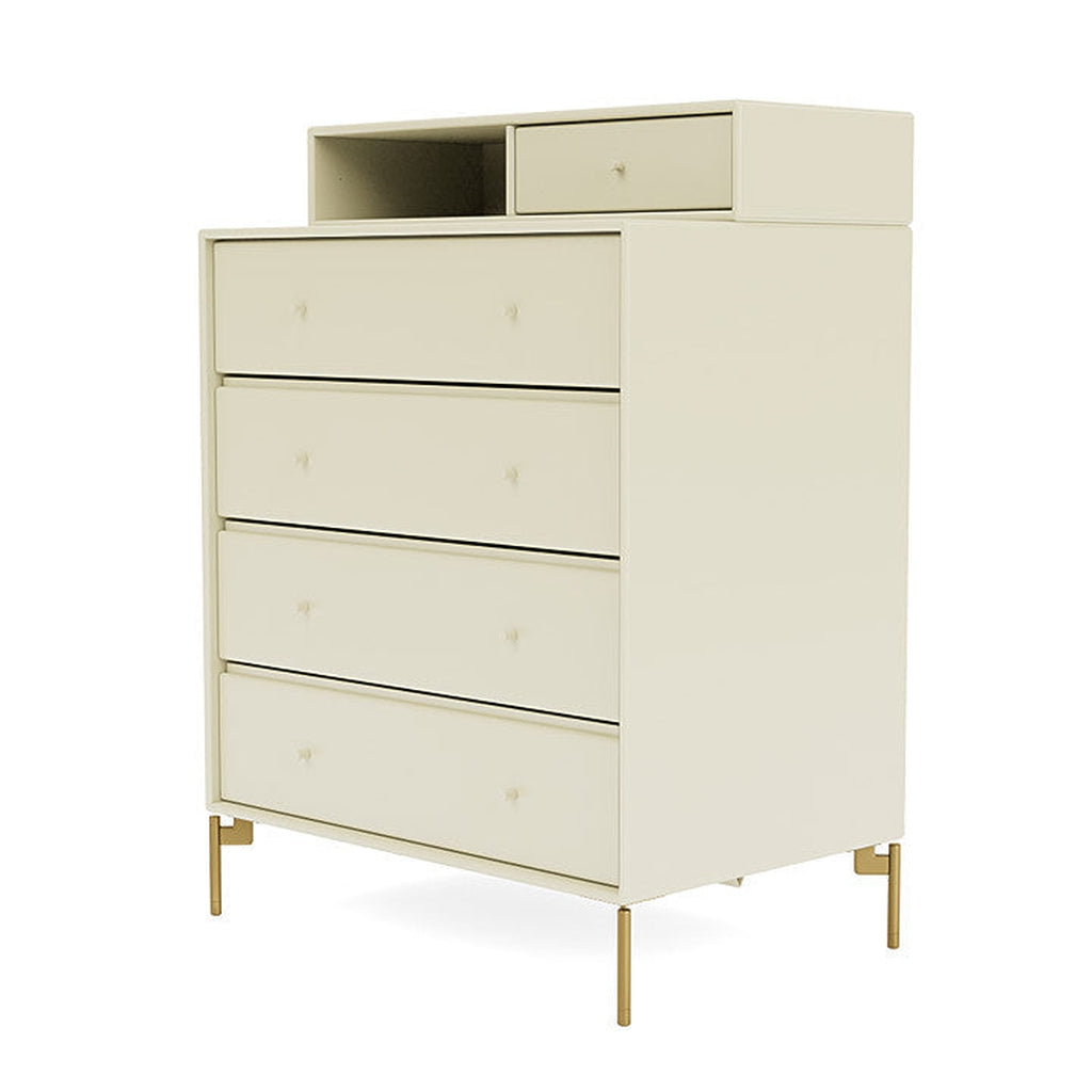 [product_category]-Montana Keep Chest Of Drawers With Legs, Vanilla/Brass-Montana Furniture-5714322261944-0000KEEP-150-09-MON-1