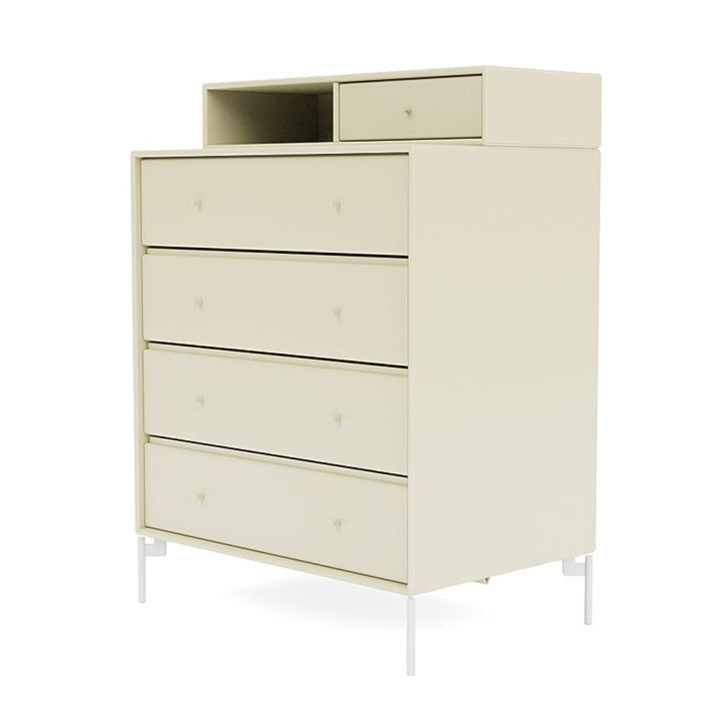 [product_category]-Montana Keep Chest Of Drawers With Legs, Vanilla/Snow White-Montana Furniture-5714322261883-0000KEEP-150-02-MON-1