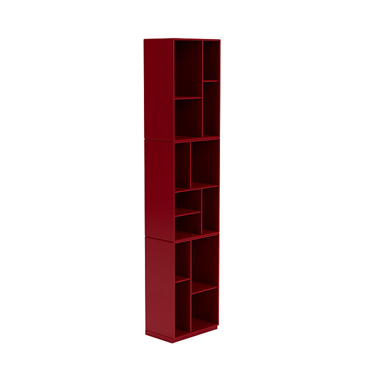 [product_category]-Montana Loom High Bookcase With 3 Cm Plinth, Beetroot Red-Montana Furniture-5714322264402-0000LOOM-165-06-MON-3