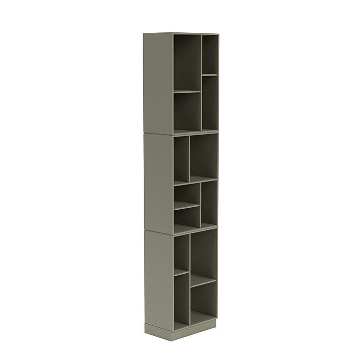 [product_category]-Montana Loom High Bookcase With 7 Cm Plinth, Fennel Green-Montana Furniture-5714322263818-0000LOOM-144-07-MON-3