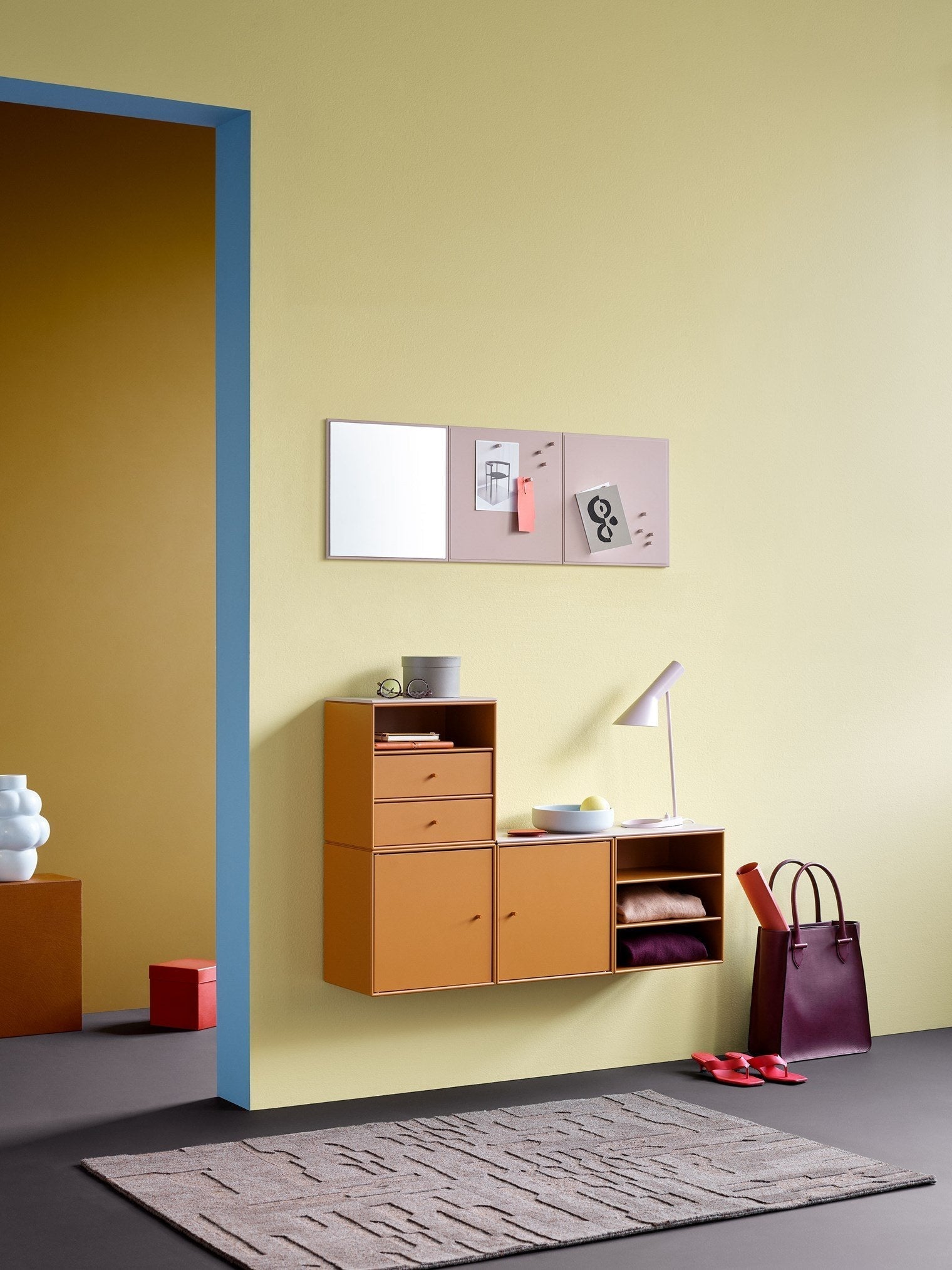 [product_category]-Montana Mini Mboard Notice Board, Amber Yellow-Montana Furniture-5714322698290-MBOARD-142-MON-5