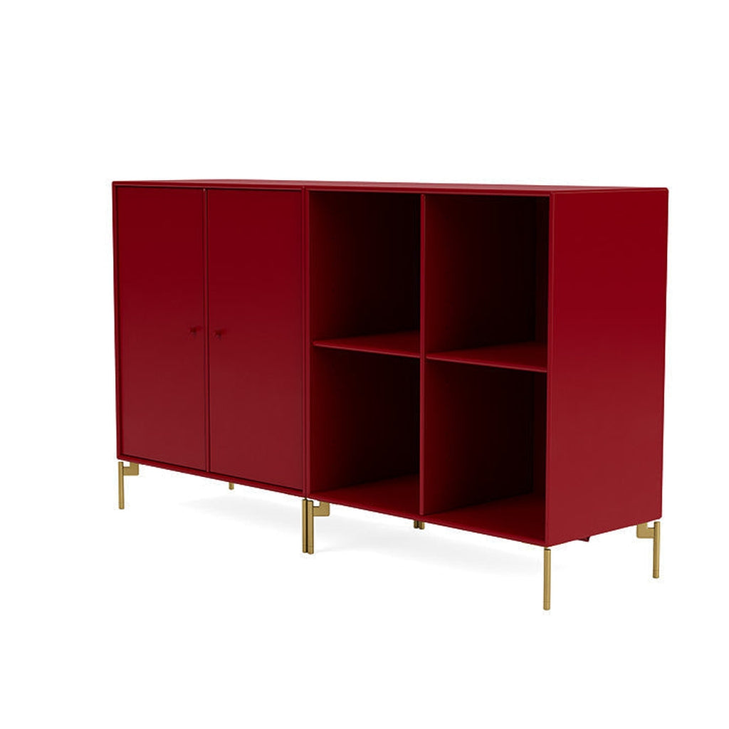 [product_category]-Montana Pair Classic Sideboard With Legs, Beetroot/Brass-Montana Furniture-5714322267465-0000PAIR-165-09-MON-1